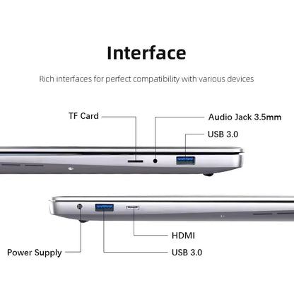 2025 Computer portatile per ufficio Windows 11 Pro intel core i7-7500U Laptop PC Notebook Computer 1920*1080P 12GB RAM 1TB 2TB SSD 180° open pc