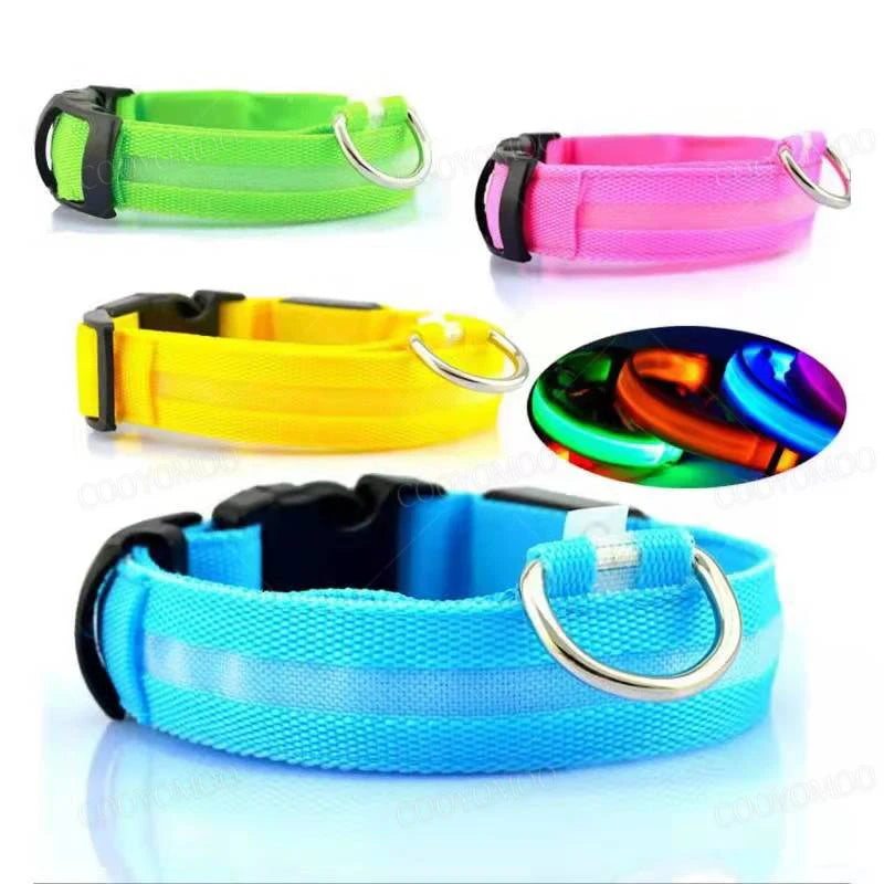 Collare luminoso per cani a 3 modalità, LED USB, per gatti e cani, staccabile, luminoso a LED notturno, per la prevenzione della perdita di cani, accessori per animali domestici