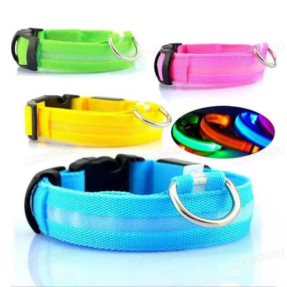 Collare luminoso per cani a 3 modalità, LED USB, per gatti e cani, staccabile, luminoso a LED notturno, per la prevenzione della perdita di cani, accessori per animali domestici