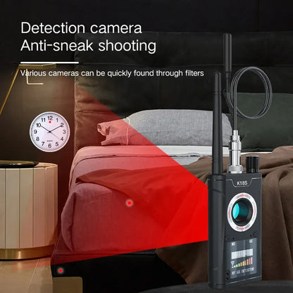 K18s Multi-function Anti Detector Camera GSM Audio Bug Finder GPS Signal lens RF Tracker Detect Wireless Camera