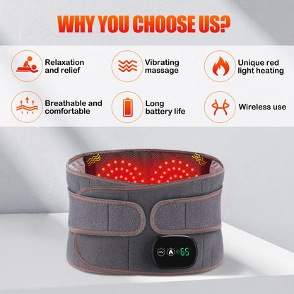 Cintura gonfiabile Protezione per decompressione lombare Back Brace riscaldato Vibrazione Massaggio Cintura Airbag Supporto Correzione della postura