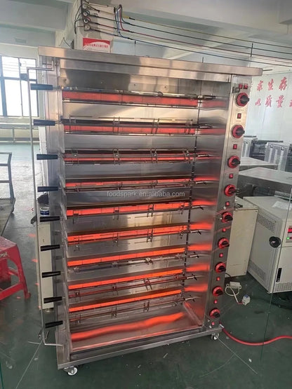 Commercial Chicken Rotisserie Oven - Stainless Steel Gas/Electric Roaster for Restaurants, 15 Chickens Capacity (Hot Sale)