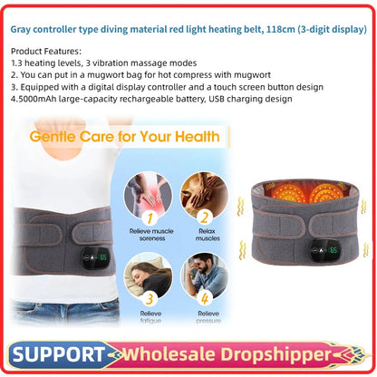 Cintura gonfiabile Protezione per decompressione lombare Back Brace riscaldato Vibrazione Massaggio Cintura Airbag Supporto Correzione della postura