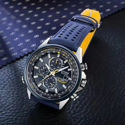 CITIZEN Blue Angel I Generazione Orologio da uomo al quarzo Nightlight Sky Eagle Blue Angel Luce Kinetic Energy Men’s Watch AT8020