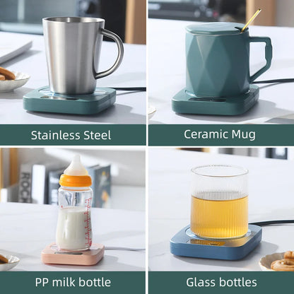 Scalda tazza elettrica Latte Tè Acqua Riscaldamento Pad Caldaia Riscaldatore Stuoia di riscaldamento costante termostatico sottobicchiere a bassa potenza Home Office regalo