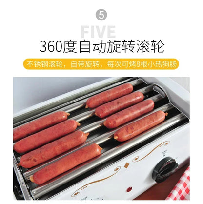new Multifunction Roast Sausage Machine Small  Grilled Sausage Machine  Hot Dog Machine Hot Dog Cart Steamed Vermicelli Roll