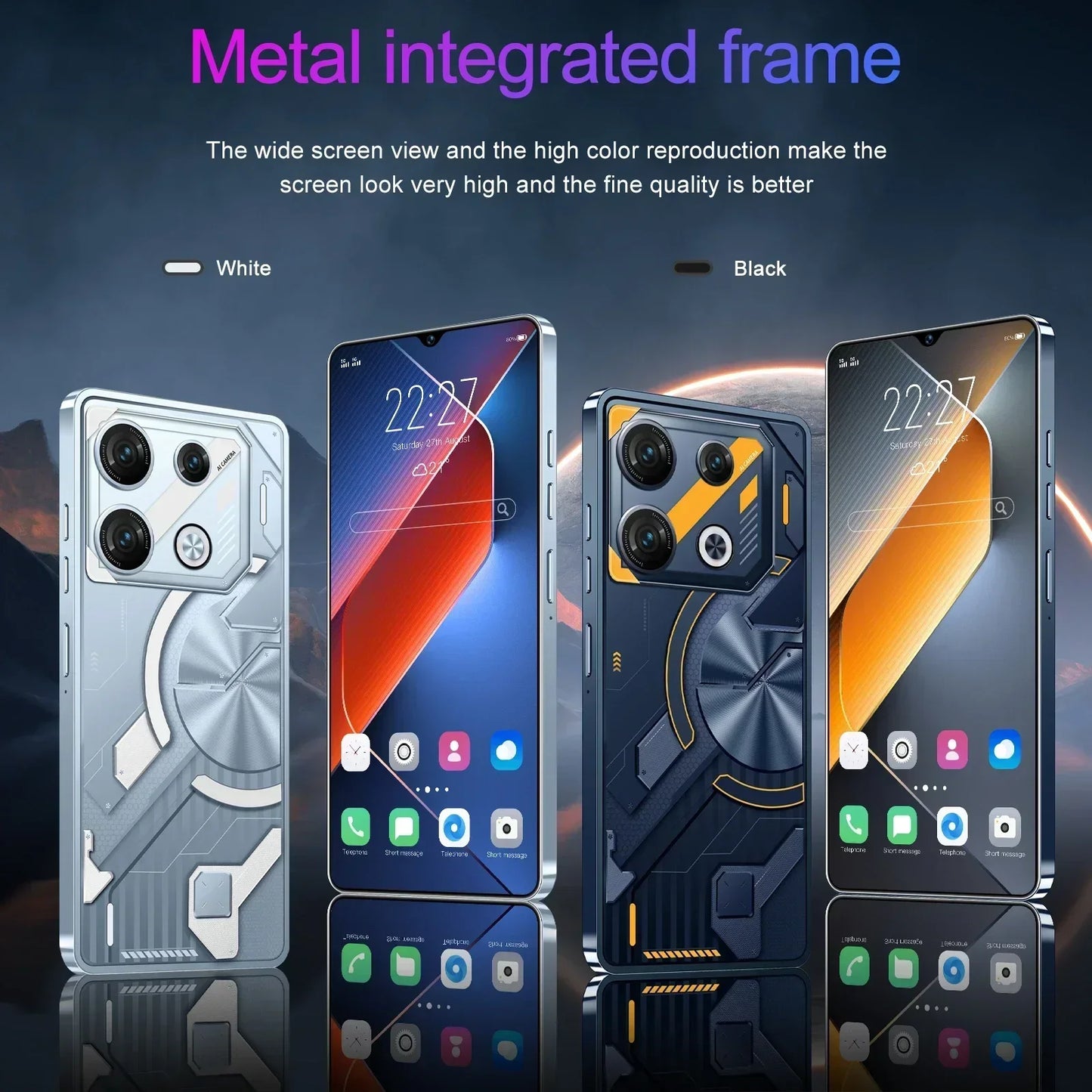 NUOVO smartphone Pova 9S Pro 2025 5G 7,3 pollici HD 22G+2TB Telefono cellulare Dual SIM Telefoni cellulari 50+108MP 7000mAh Android 14 sbloccato NFC