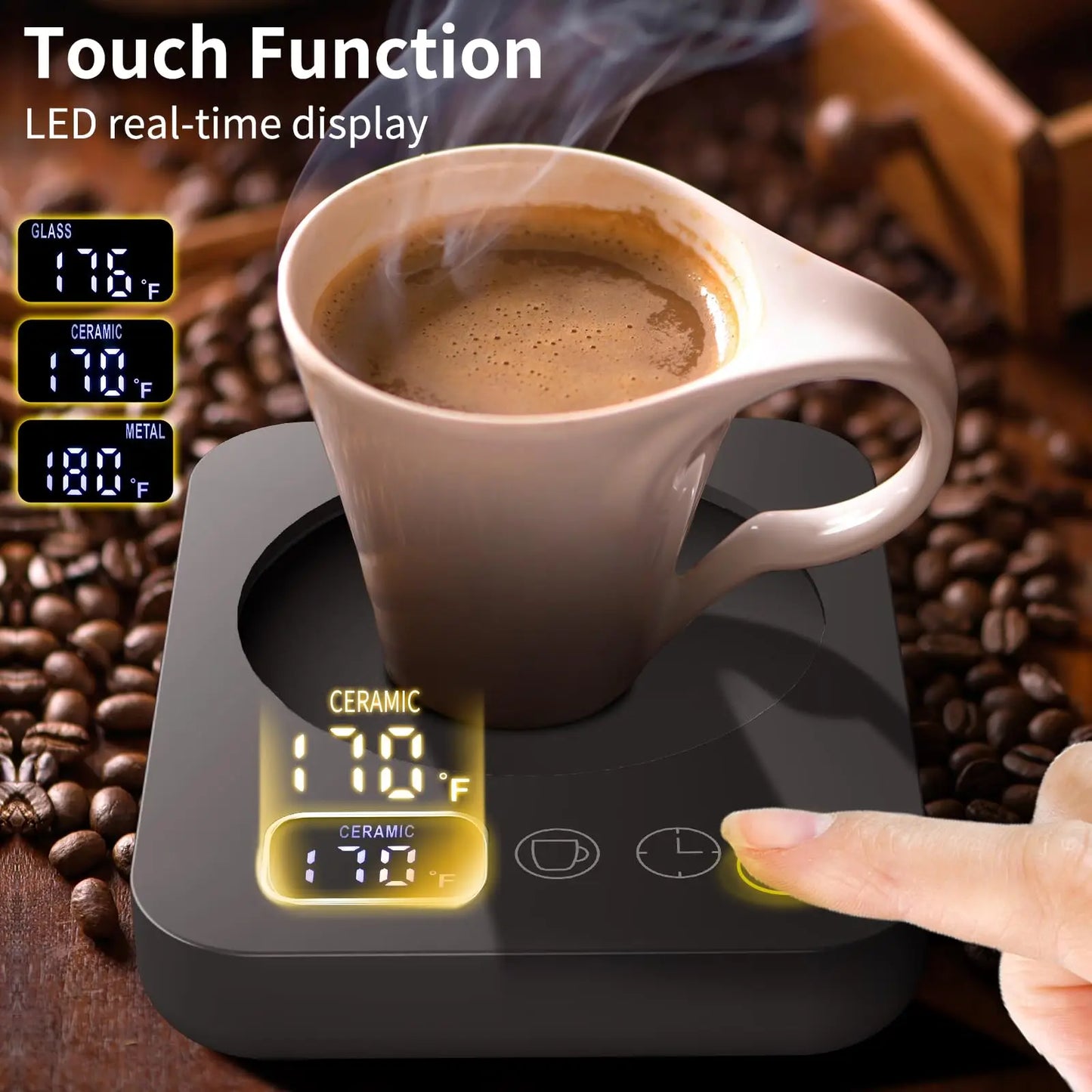 220V/ 110V Scalda Tazza Latte Riscaldamento Pad Tazza di caffè Sottobicchieri Smart Electric Beverage Warmer Insulat 3 ingranaggi regolabile ufficio casa