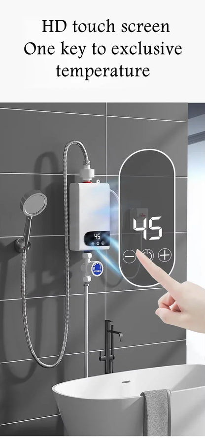 Scaldabagno istantaneo da 5,5K W, nuovo di zecca, scaldabagno istantaneo senza serbatoio, rubinetto istantaneo, rubinetto per cucina, scaldabagno LED digitale
