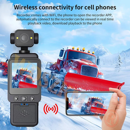 FHD 1080P Wifi Fotocamera Video digitale Outdoor Sports Camera Mini DV Portatile portatile per l'applicazione della legge Registratore a 360 gradi Obiettivo girevole