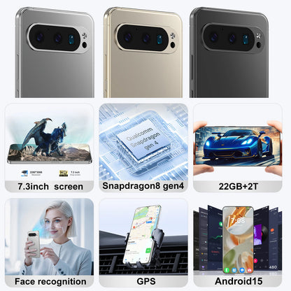 Versione globale Originale Pixel 9 Pro XL Smartphone 7.3 FHD 22G 2TB 8800mAh 78 + 108MP 4/ 5G Telefono di rete Android sbloccato