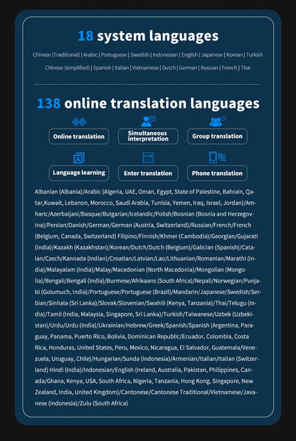 TRADUTTORE ISTANTANEO 13 lingue di origine e 138 registrazioni linguistiche online con ChatGPT Traduttore