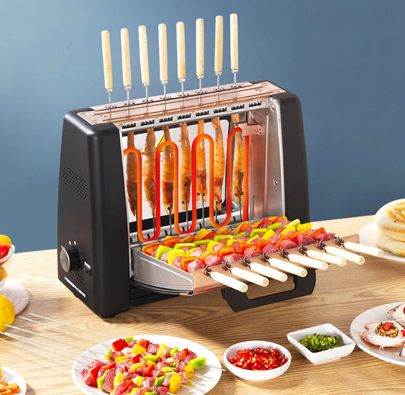 Barbecue Grill domestico automatico rotante spiedini macchina senza fumo Rotary grill elettrico 220V/ 1200W barbecue grill