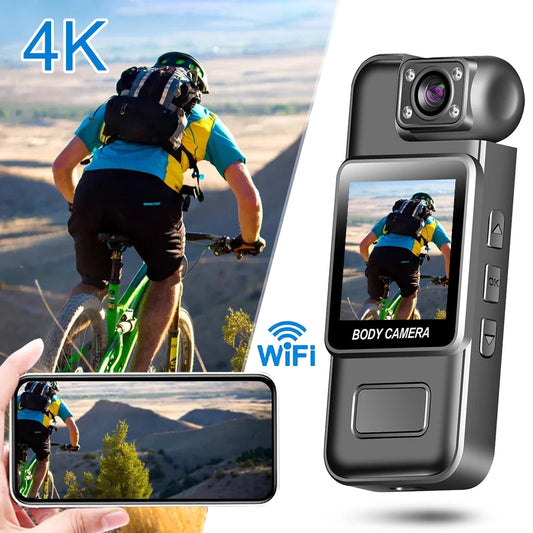 Ultra HD 4K WiFi Mini macchina fotografica portatile Registratore video digitale Polizia BodyCam Visione notturna a infrarossi Sport DV Camcorder 카메라