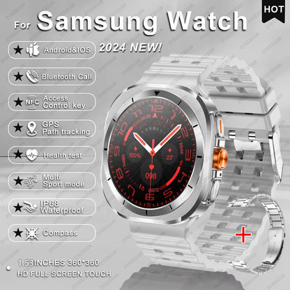 Novità 2025 per Samsung Galaxy Watch 7 Ultra GPS NFC Smart Watch da uomo 1,43" AMOLED con display sempre IP68 BT Call Sports Smartwatch