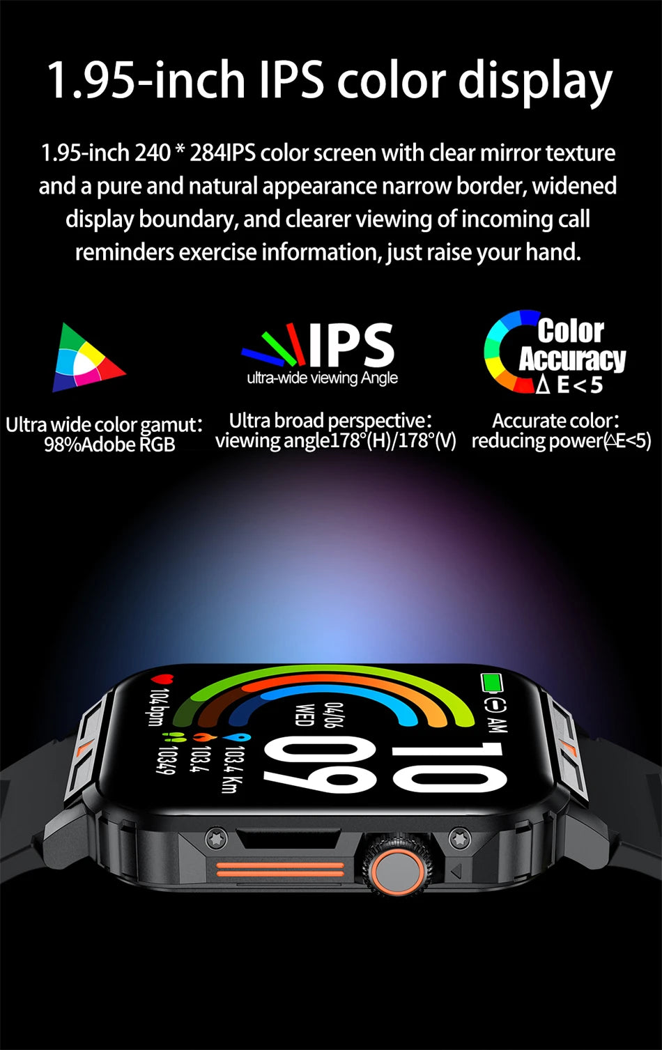 2024 Nuovo uomo militare all'aperto 1.95 Smart Watch uomini bluetooth chiamata smartwatch uomini per android ios ip68 impermeabile ftiness orologi