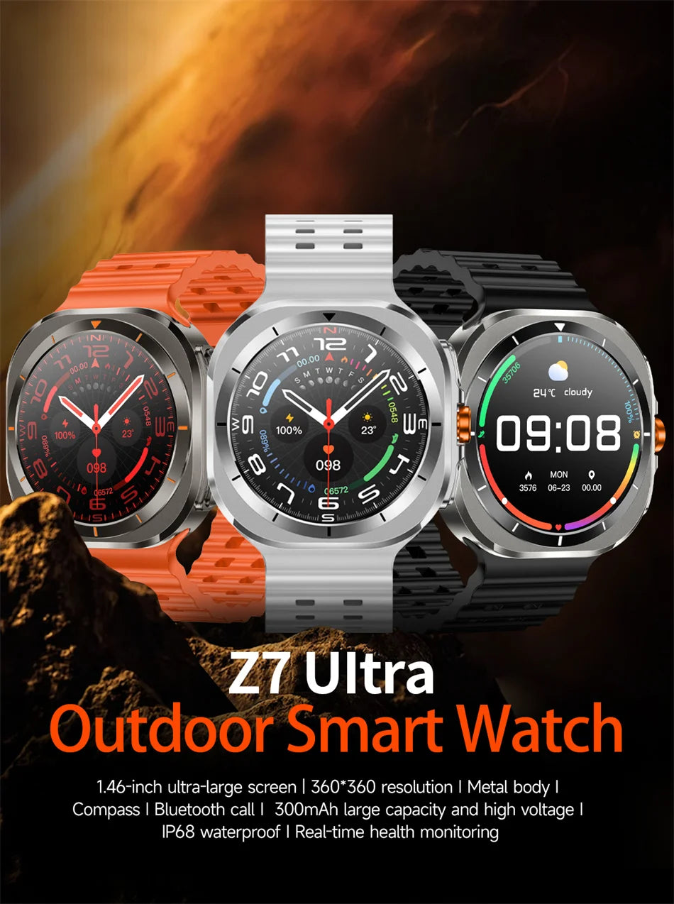 Novità 2025 per Samsung Galaxy Watch 7 Ultra GPS NFC Smart Watch da uomo 1,43" AMOLED con display sempre IP68 BT Call Sports Smartwatch