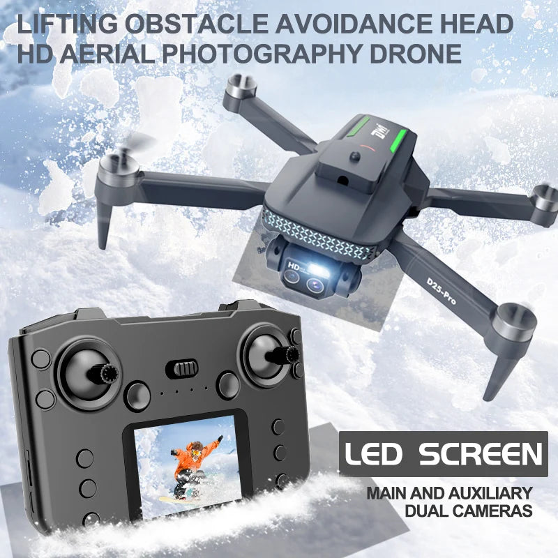 DWI Nuovo con telecomando a schermo D25-PRO MAX Drone GPS 5G WIFI 8k HD Telecamera professionale Droni FPV RC Quadcopter Elicottero