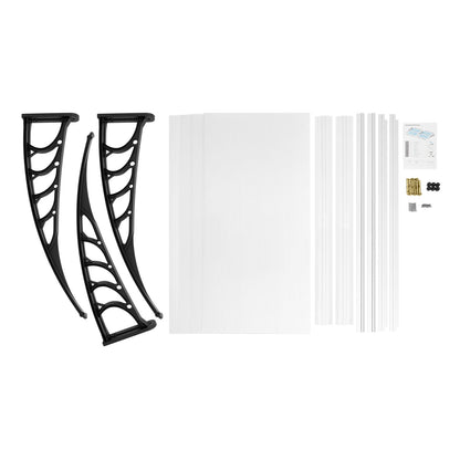 -22~356°F PC PP Window Awning Front Door Canopy 200CM UV Transparent Roof Window Awning Cover Window Awning For Outdoor Balcony