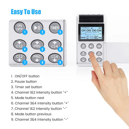 15 Modi EMS Stimolatore muscolare elettrico 20 livelli TENS Fisioterapia Pulse Massager per tutto il corpo Macchina Sollievo dal dolore + Meridian Pen