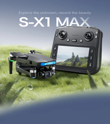 S-X1 Nuovo drone con schermo a 3 assi anti-shake Gimbal 4K Aerial Brushless Drones RC Quadcopter 5G GPS 8K HD Telecamere EIS Mini Dron