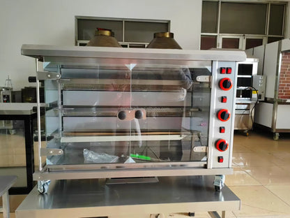 Commercial Chicken Rotisserie Oven - Stainless Steel Gas/Electric Roaster for Restaurants, 15 Chickens Capacity (Hot Sale)