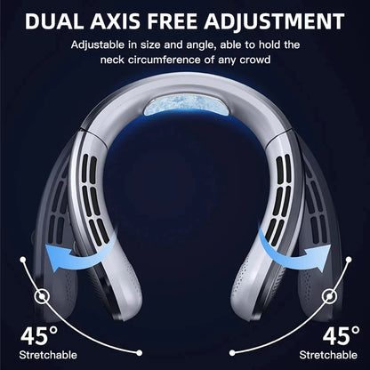 Xiaomi 8000mAh USB Hanging Neck Fan Portable Bladeless Mini Rechargeable Mute LED Digital Display Electric Fans Air Cooler New