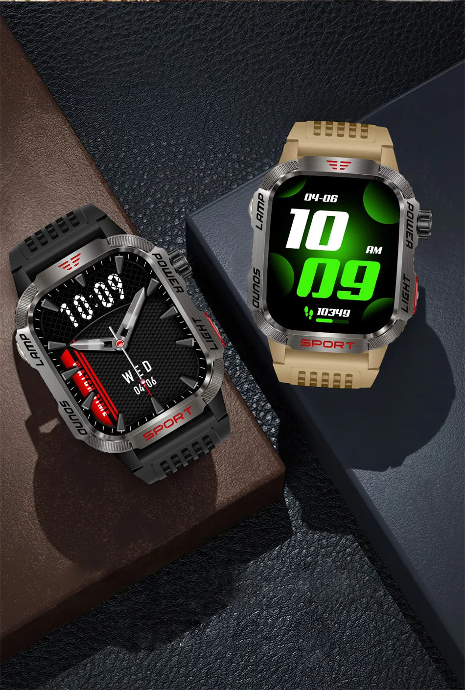 Nuovo per Huawei Xiaomi Militare GPS Smart Watch Uomini Torcia elettrica Bussola impermeabile all'aperto Sport Tracker Bluetooth Chiamata Smartwatch