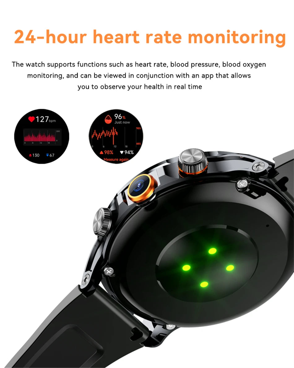 5G/4G Full Network Smart Watch 680*680 HD AMOLED 1100mah Video Call 500W Camera 8GB+128GB RAM GPS NFC WIFI Google APP Smartwatch