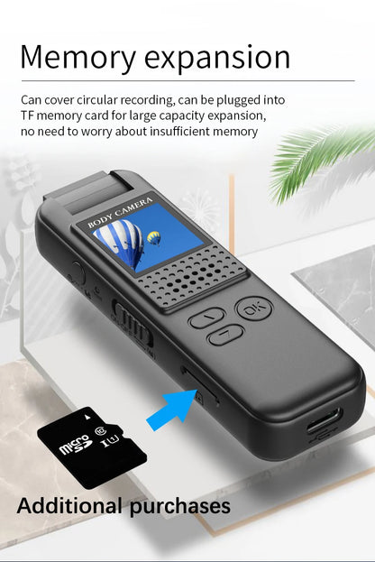 Mini Body Camera Full HD 1080P Telecamera montata sul corpo Piccola telecamera portatile per visione notturna Polizia Body Cam supporto TF card mini fotocamera