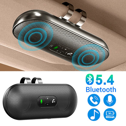 Kit Bluetooth 5.4 per auto vivavoce 6W, vivavoce solare, altoparlante, lettore MP3, ricevitore musicale wireless con assistente vocale