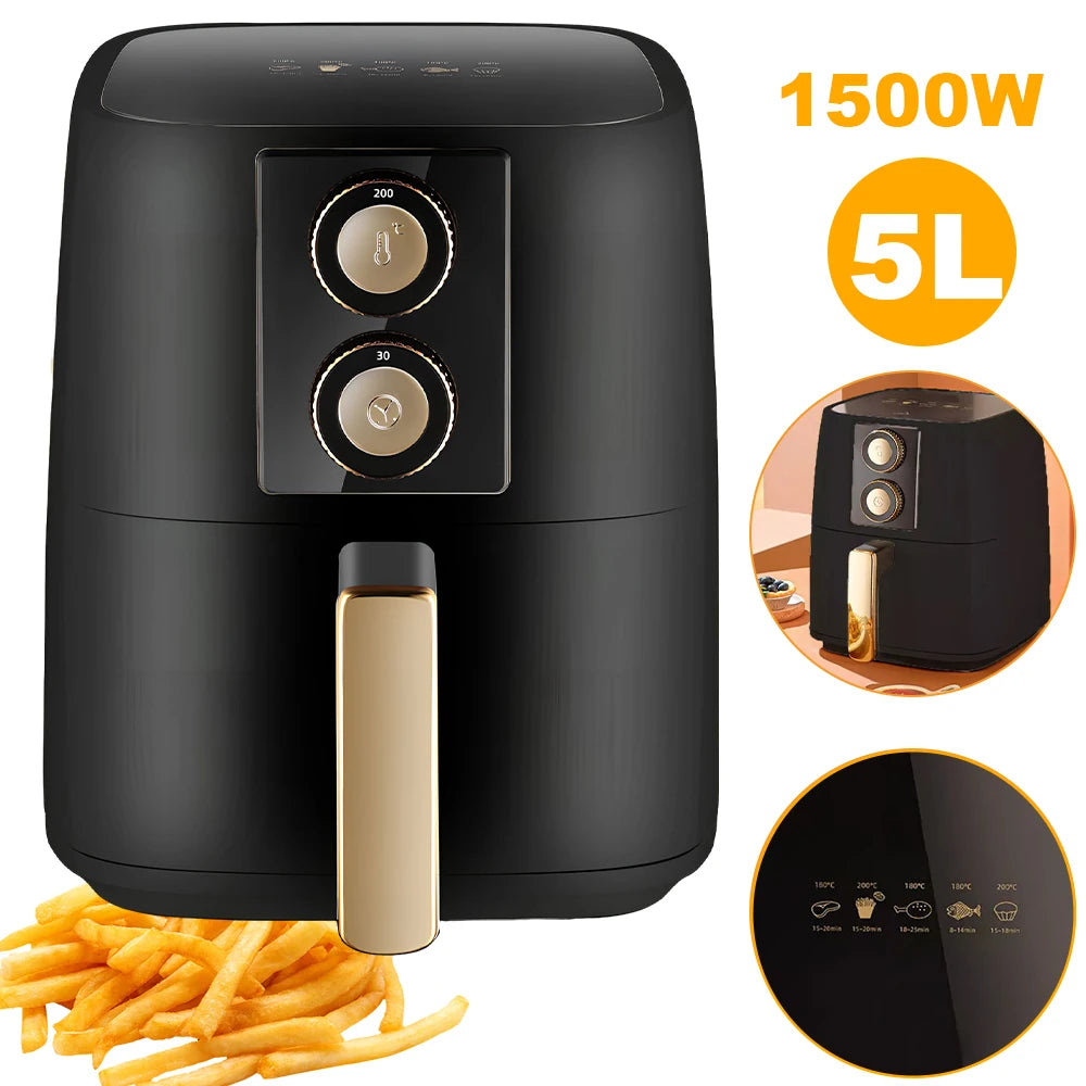 4/5/6/7/10/ 12L Friggitrici ad aria elettrica senza olio Cucina domestica automatica 360° Forno a convezione Friggitrice senza olio
