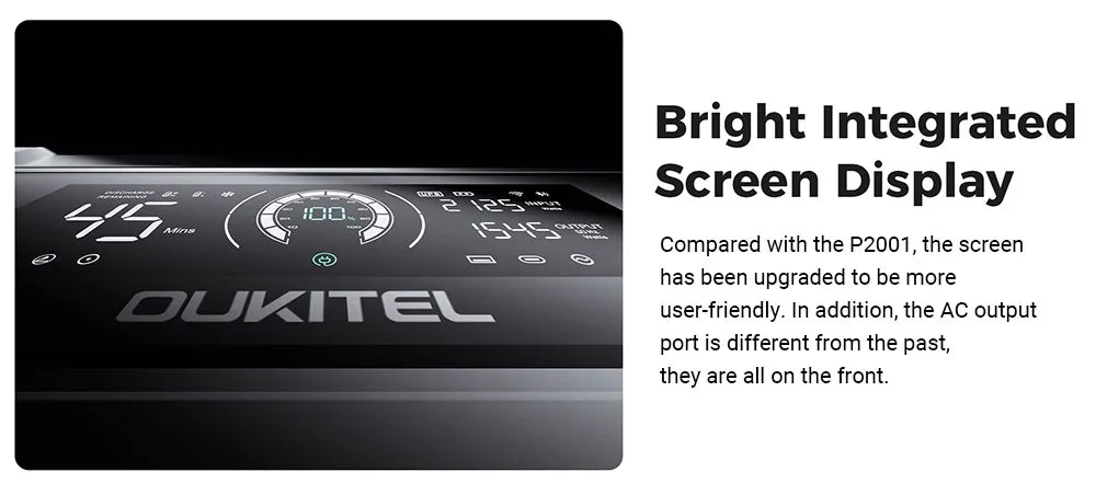 OUKITEL Batile 2048Wh a 16384Wh LP2000 Pro Centrale elettrica portiFePO4 batteria 3600W AC uscita 2000W controllo app