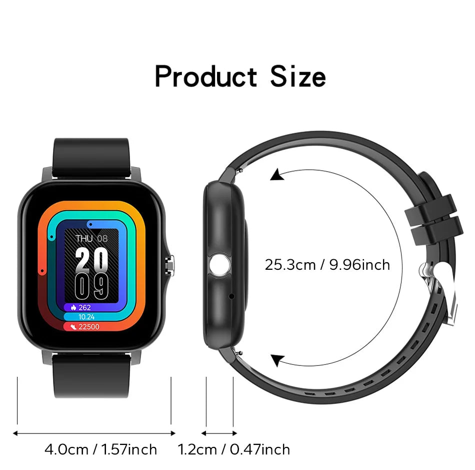 2024 Smart Watch Android Phone 1.44'' Pollici Schermo a colori Bluetooth Chiamata Ossigeno del sangue/ monitoraggio della pressione Smart Watch Donne Uomini