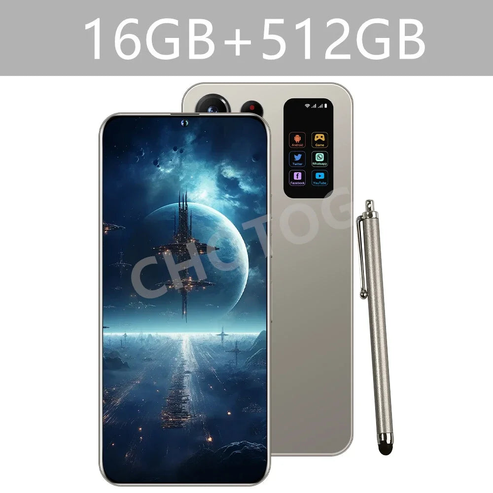 S+ 25 Versione ultra globale originale 7.3HD telefoni cellulari 4G 5G dual sim card cellulare android 14 smartphone 7800mAh cellulare