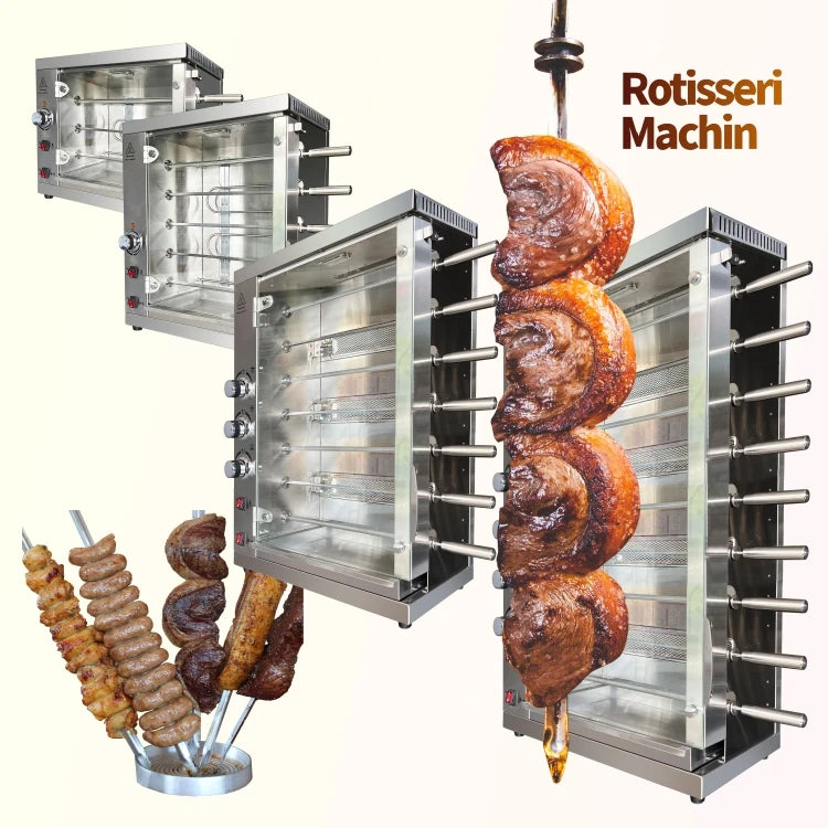 High Capacity Hot Selling Automatic Rotisseries Electric Gas Chicken Grill Rotisserie Roasting Machine Chicken Rotisserie Oven