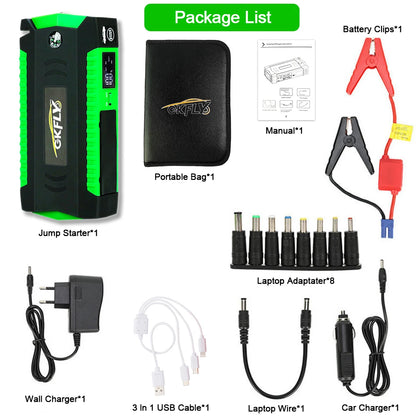 GKFLY 3000A Car Jump Starter Power Bank 18000mAh Car Booster Auto Emergency Starting Device Jump Start for Petrol Diesel