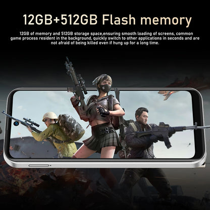 I16 Pro Smartphone 5G Android 5300mAH 12GB RAM 512G ROM 6.56Inch 1080x2640HD 24 + 48MP MTK10 Telefono cellulare di rete 4G