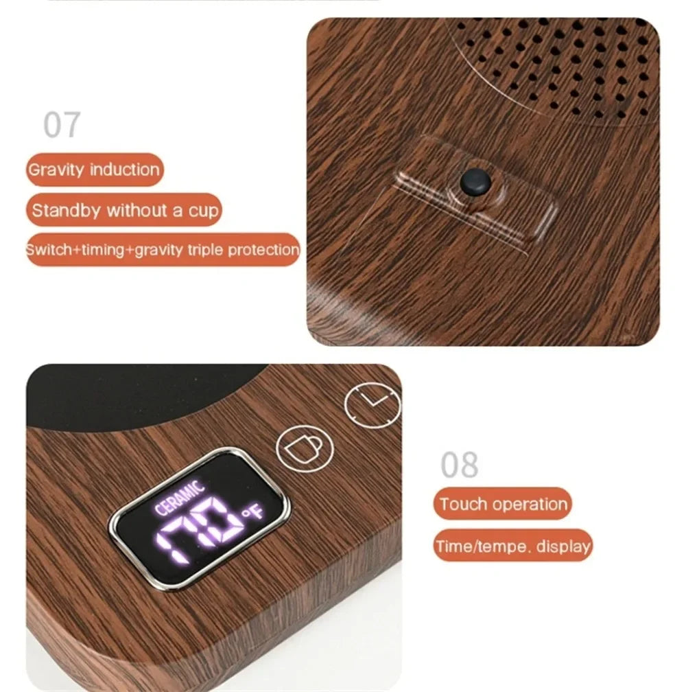 220V/ 110V Scalda Tazza Latte Riscaldamento Pad Tazza di caffè Sottobicchieri Smart Electric Beverage Warmer Insulat 3 ingranaggi regolabile ufficio casa