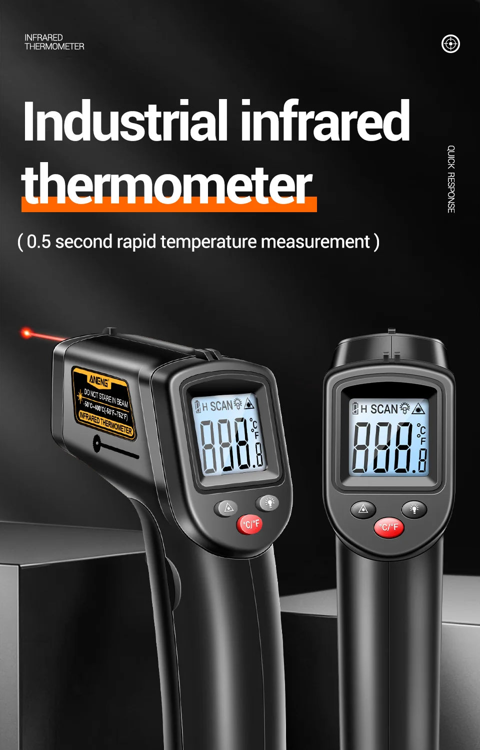 ANENG TH201 Celsius Display digitale termometro a infrarossi altamente sensibile senza contatto temperatura misurazione pistola igrometro
