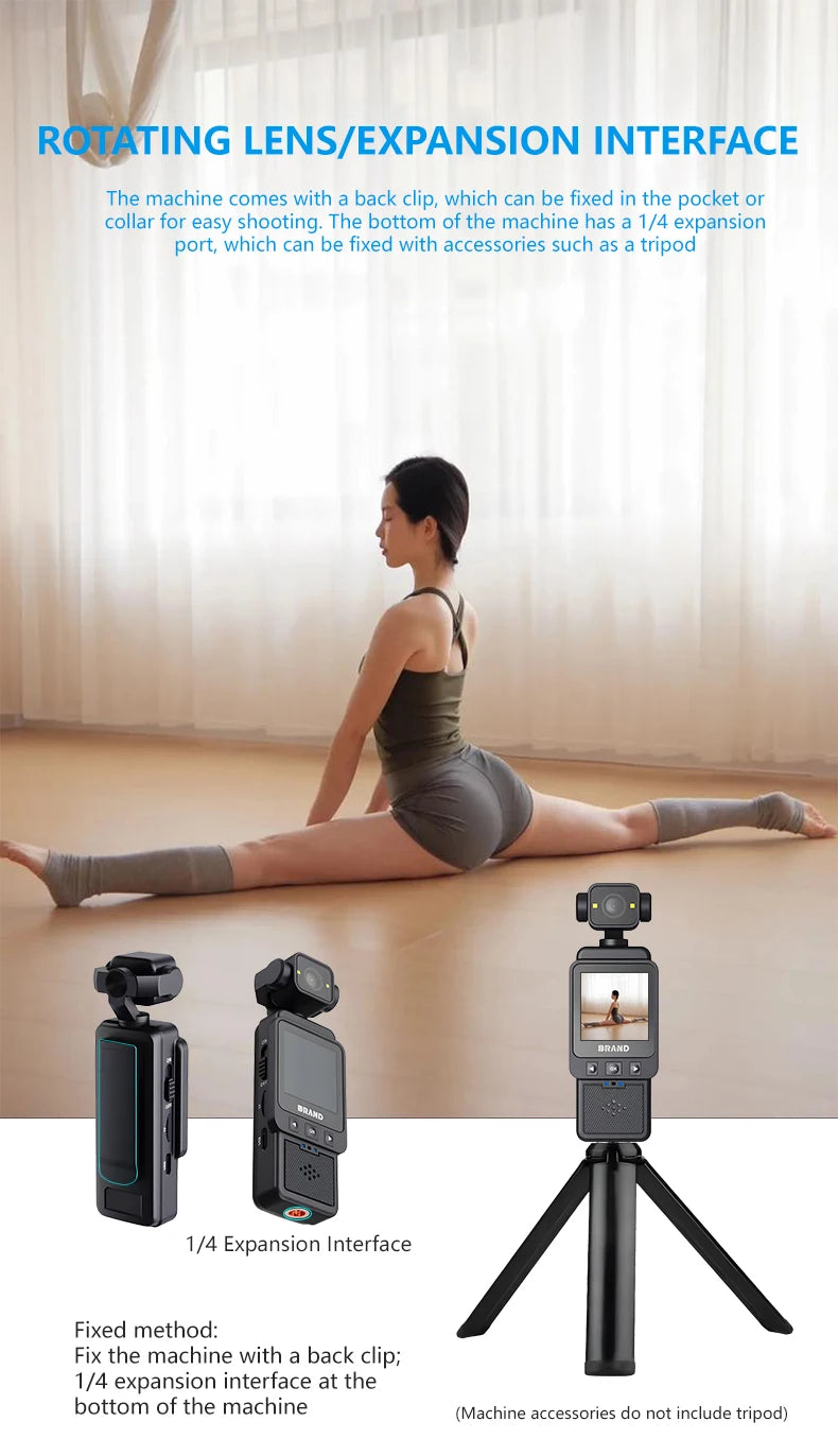 FHD 1080P Wifi Fotocamera Video digitale Outdoor Sports Camera Mini DV Portatile portatile per l'applicazione della legge Registratore a 360 gradi Obiettivo girevole
