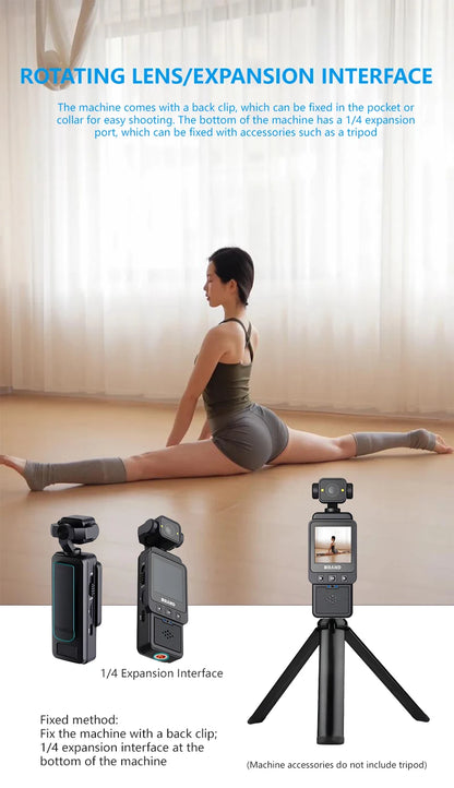 FHD 1080P Wifi Fotocamera Video digitale Outdoor Sports Camera Mini DV Portatile portatile per l'applicazione della legge Registratore a 360 gradi Obiettivo girevole