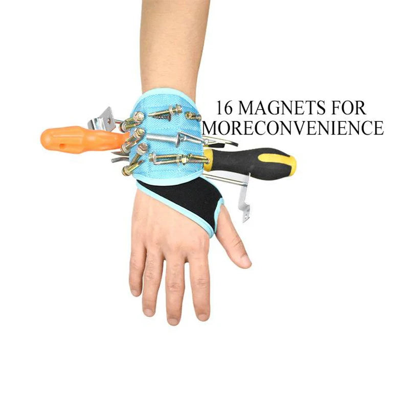 Adjustable Strong Magnetic Wristband Wrist Portable Tool Bag For Screws Nails Nuts Bolts Drill Bit Repair Kit Organizer Storage