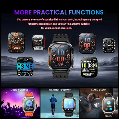 Nuovo per Xiaomi Military Smart Watch Men 3ATM impermeabile all'aperto Sport Fitness Tracker Monitor di salute Bluetooth Chiamata Smart Watch