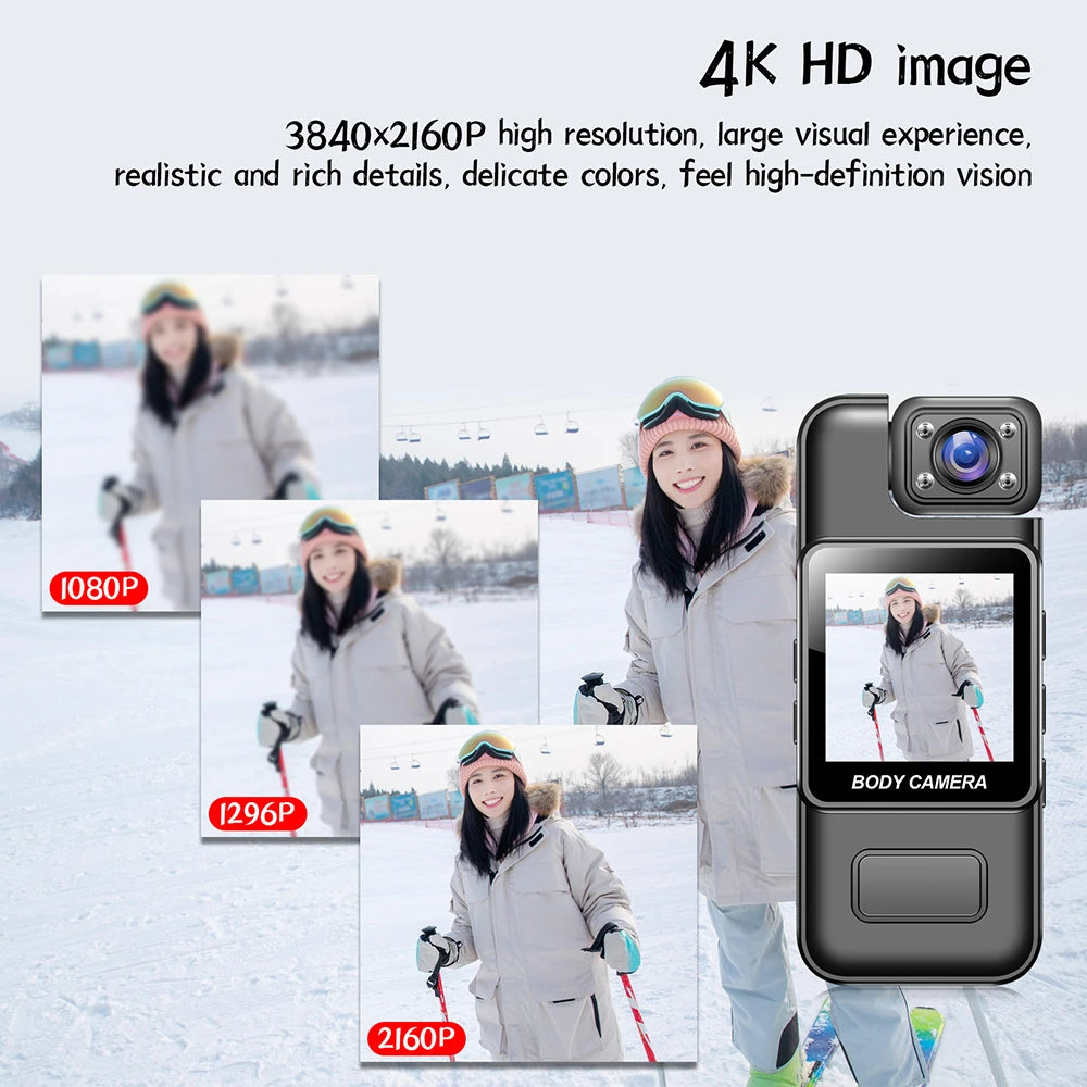 Ultra HD 4K WiFi Mini macchina fotografica portatile Registratore video digitale Polizia BodyCam Visione notturna a infrarossi Sport DV Camcorder 카메라