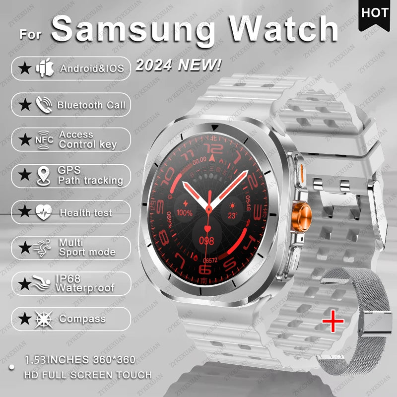 Novità 2025 per Samsung Galaxy Watch 7 Ultra GPS NFC Smart Watch da uomo 1,43" AMOLED con display sempre IP68 BT Call Sports Smartwatch