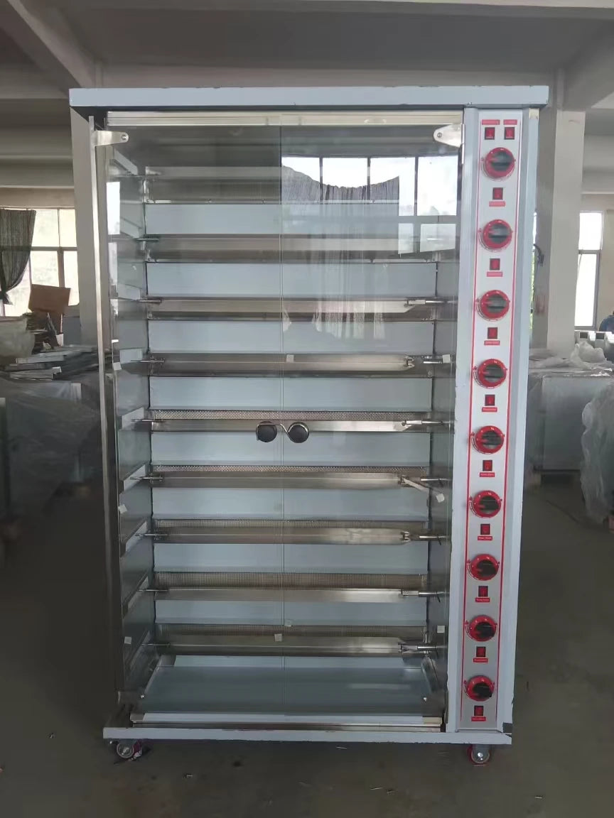 Commercial Chicken Rotisserie Oven - Stainless Steel Gas/Electric Roaster for Restaurants, 15 Chickens Capacity (Hot Sale)