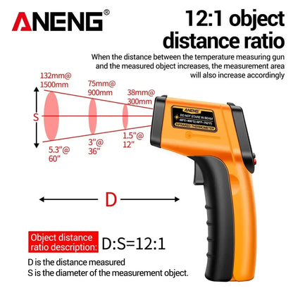 ANENG TH201 Celsius Display digitale termometro a infrarossi altamente sensibile senza contatto temperatura misurazione pistola igrometro