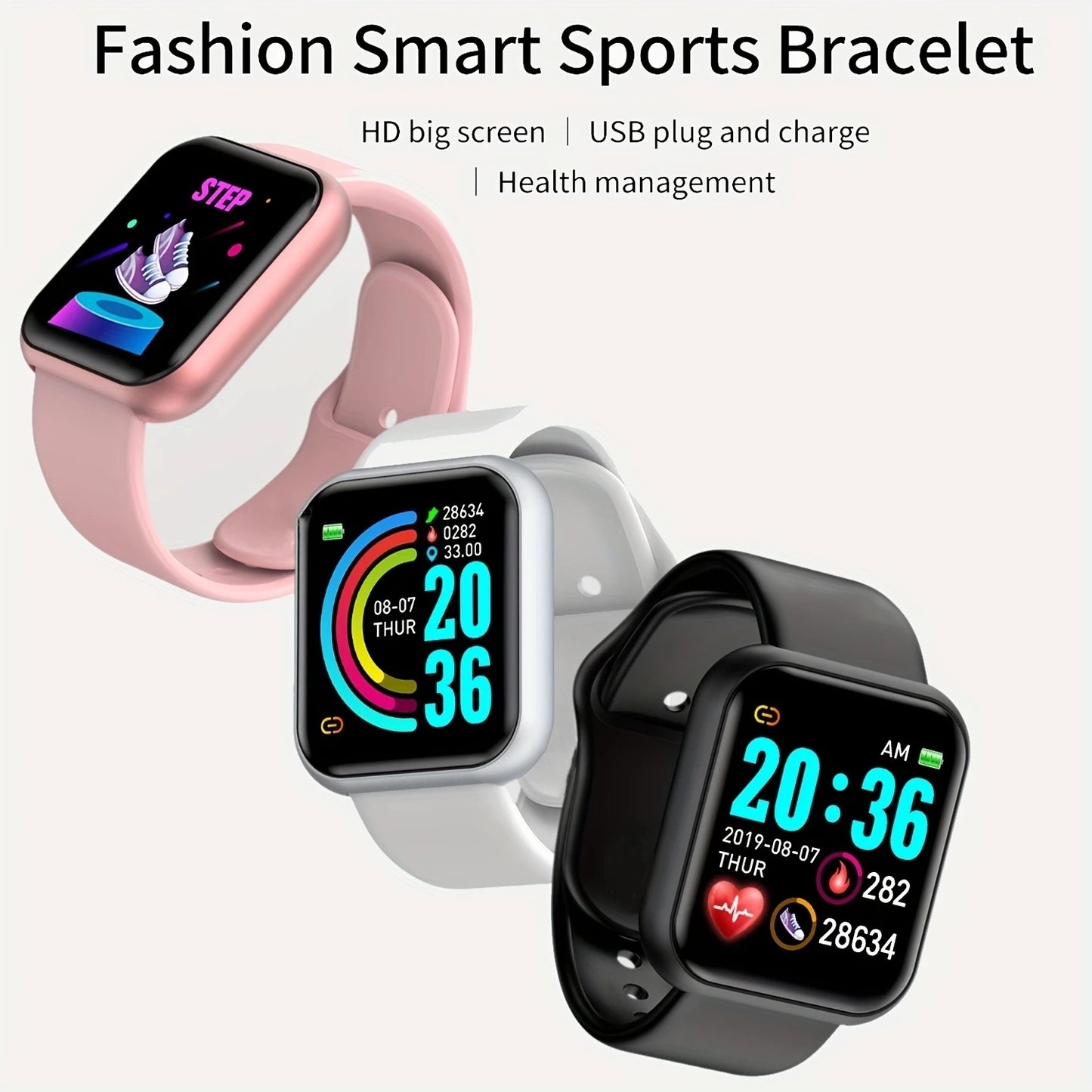 Smartwatch Uomini Donne Orologi da polso Smart Watch Messaggio Fitness Monitor Bracciale Regalo di compleanno Orologio elettronico per Xiaomi Huawei