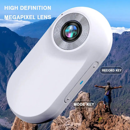 Telecamera a collare per animali domestici, per telecamere e monitor per animali domestici, rotazione di 360 gradi, mini telecamera tascabile portatile da esterno grandangolare da 120 gradi
